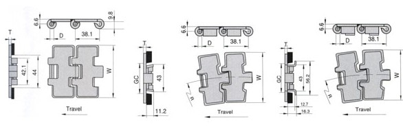 Plastic Rechte Looppasketen Met platte kop LF820-K325 LF820-K350 LF820-K400 LF820-K450 LF820-K500 LF820-K600