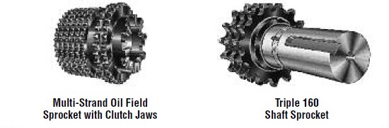 Martin Sprockets, type 25A, 35A, 40A, 50A, 60A, 80A, 100A, 120A, 140A, 160A